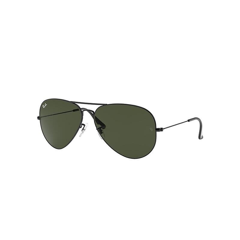 Ray Ban RB3026-L2821-62 Black Sunglasses - Black, Frame: Black, Lens: Green