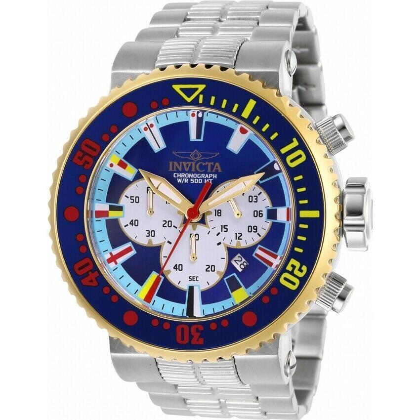 Invicta Pro Diver Men`s 52mm Intercontinental Dial Chronograph Watch 27661