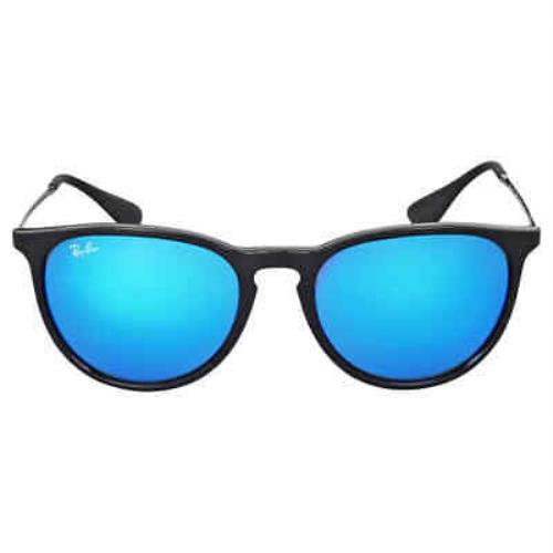 Ray Ban Erika Color Mix Blue Mirror Phantos Ladies Sunglasses RB4171 601/55 54 - Frame: Black, Lens: Blue