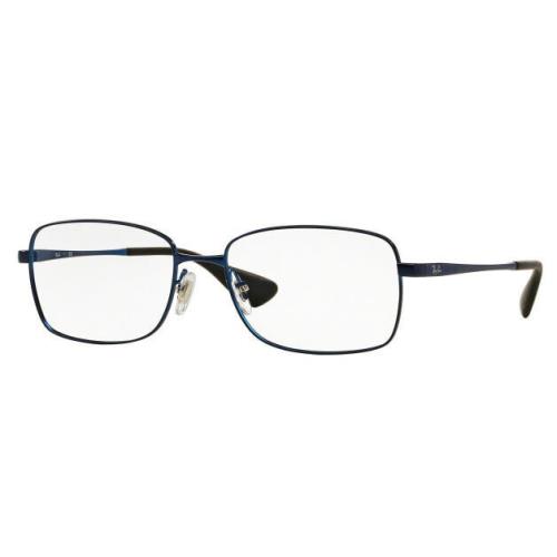 Ray-ban Rectangular Blue Frame Clear Crystal Women`s Eyeglasses RX6336M 2510