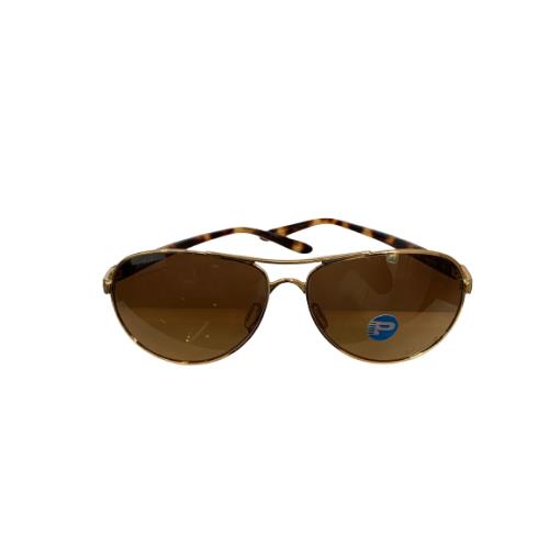 Oakley 0OO4079 Feedback 407911 Polished Gold Polarized Sunglasses - Polished Gold Frame, Brown Gradient Lens