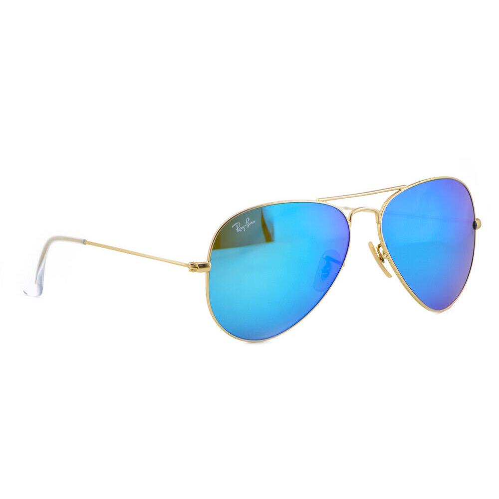 Ray-ban Sunglasses RB3025 Aviator Flash Gold Frame Blue Flash Lens 58mm Unisex - Frame: Gold, Lens: Blue