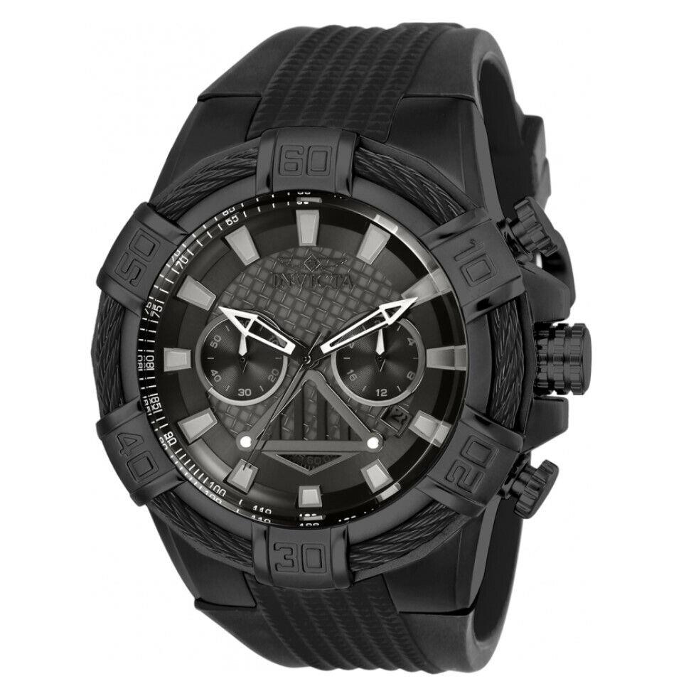 Invicta Star Wars Darth Vader Men`s 52mm Limited Edition Chronograph Watch 26268 - Dial: Black, Gray, Band: Black, Bezel: Black