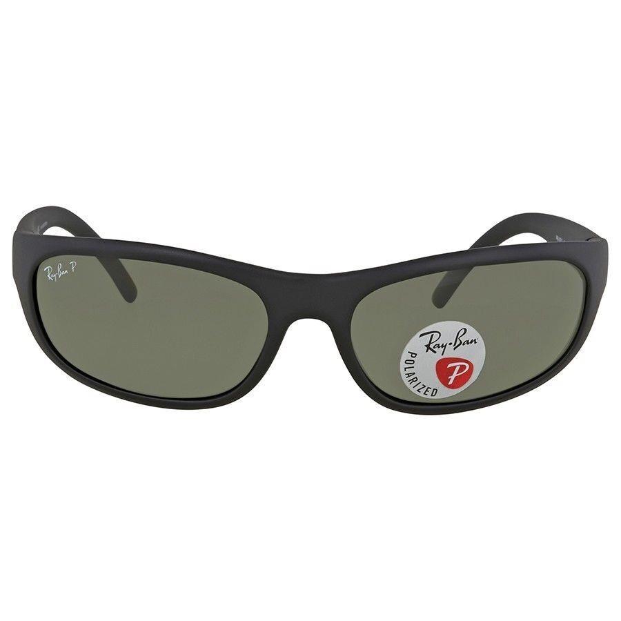 Ray Ban Predator Polarized Sunglasses RB4033 601S48 Matte Black W/ G-15 Green - Frame: Black, Lens: Green