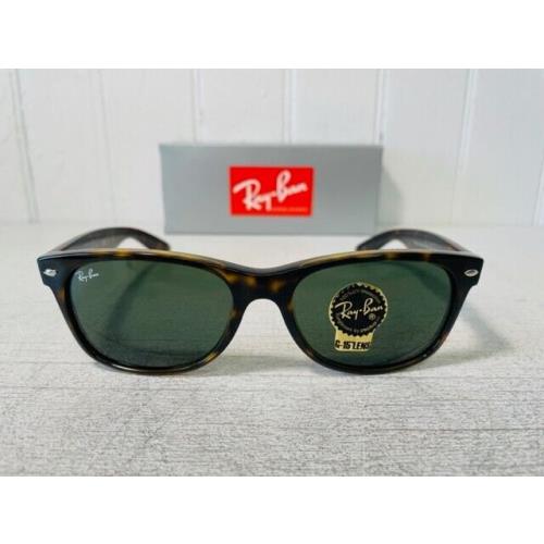 Ray-Ban sunglasses New Wayfarer - Tortoise Frame, Green Lens 1