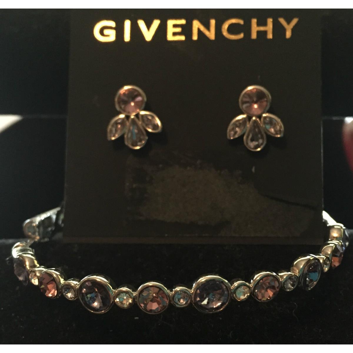 Givenchy Assorted Jewelry Sets --select Your Favorite Pink/Blue/Clear Bangle + Earrings