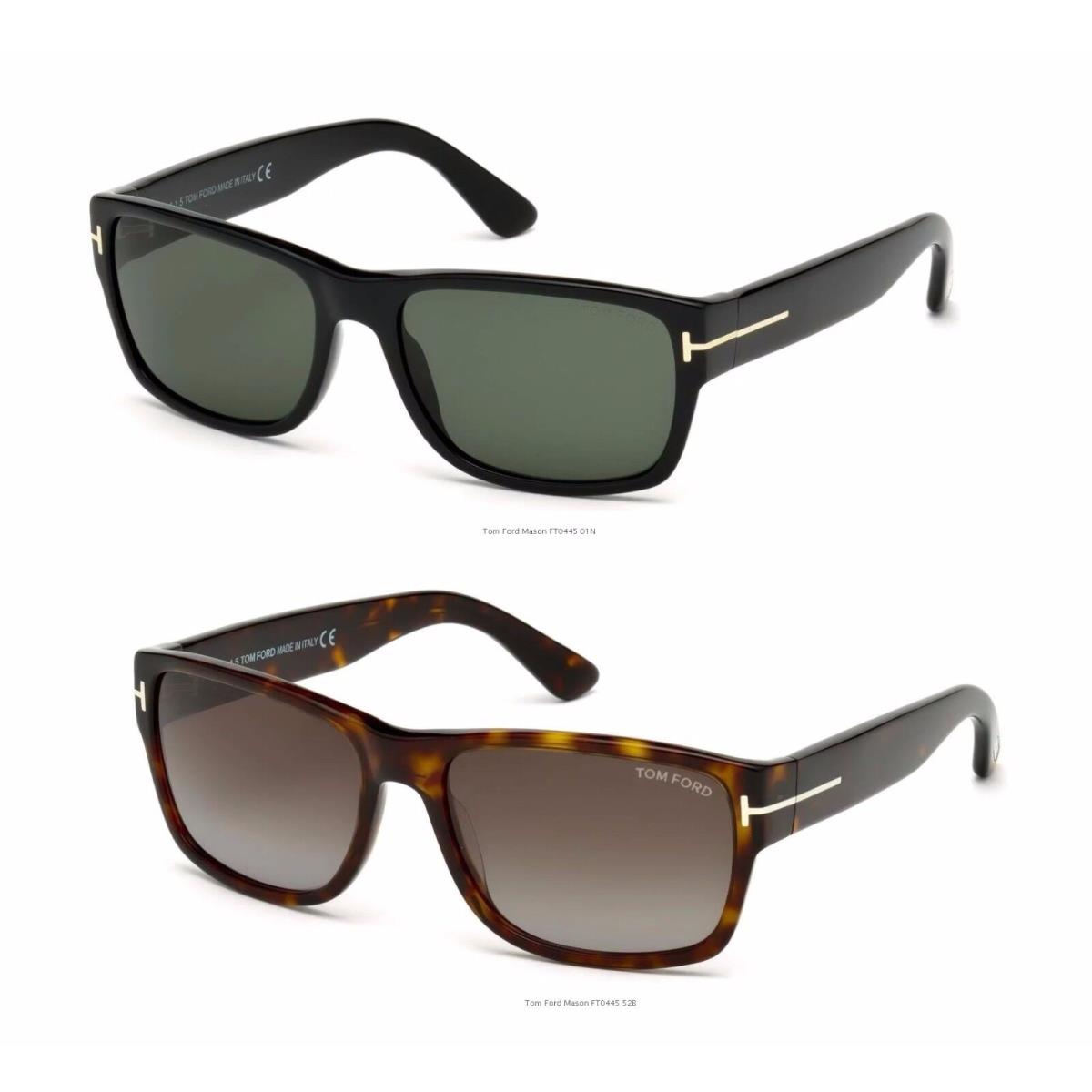 Tom Ford Sunglasses Unisex Mason FT0445 01N Black 52B Havana