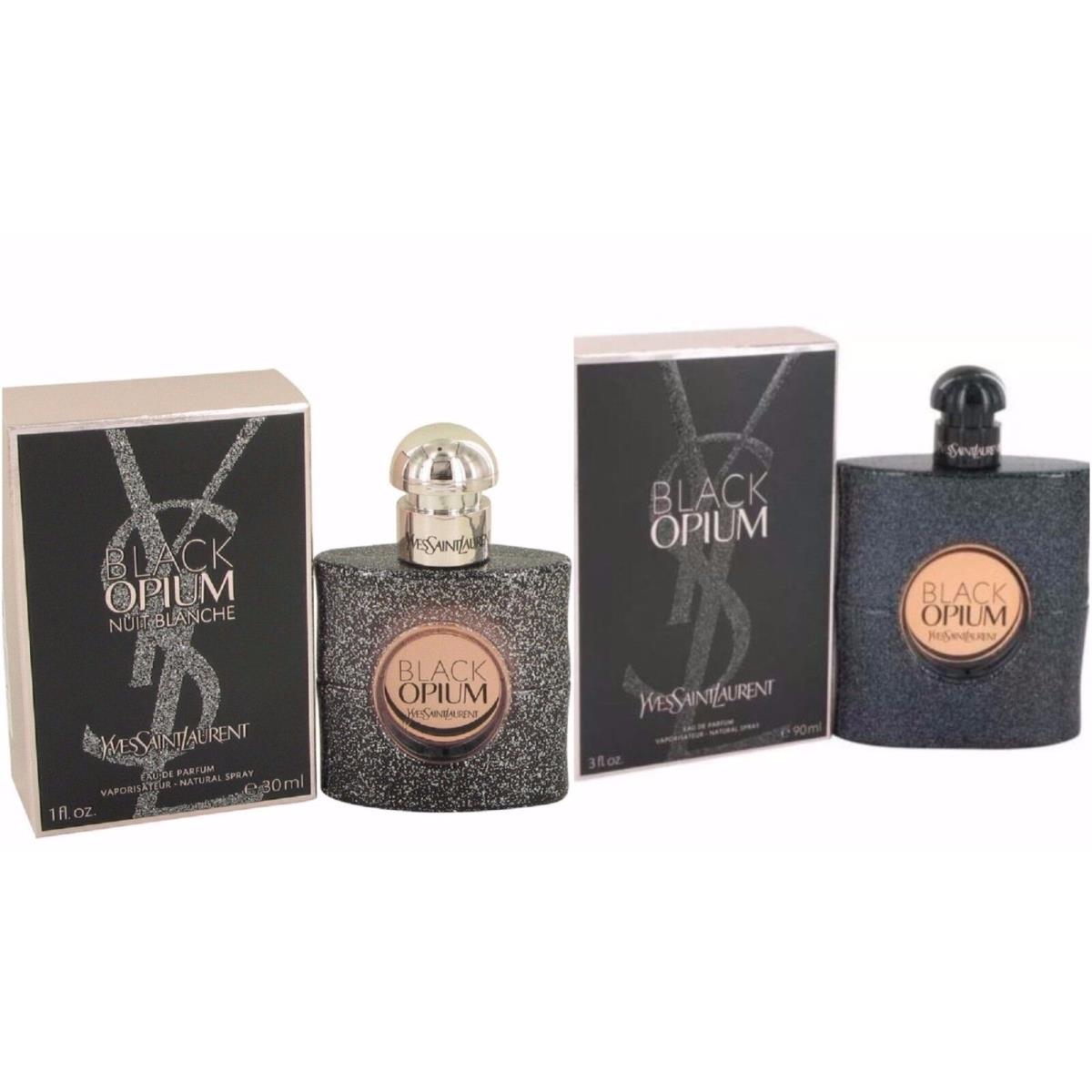 Black Opium or Nuit Blanche Perfume Yves Saint Laurent Edp Spray 1 oz 3 oz Women