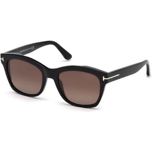 Tom Ford TF 614 FT0614 Lauren-02 Shiny Blk Palladium Polarized 01H Sunglasses