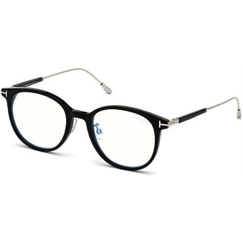 Tom Ford TF 5644 FT5644 -d-b Shiny Blk w Shiny Palladium 001 Eyeglasses