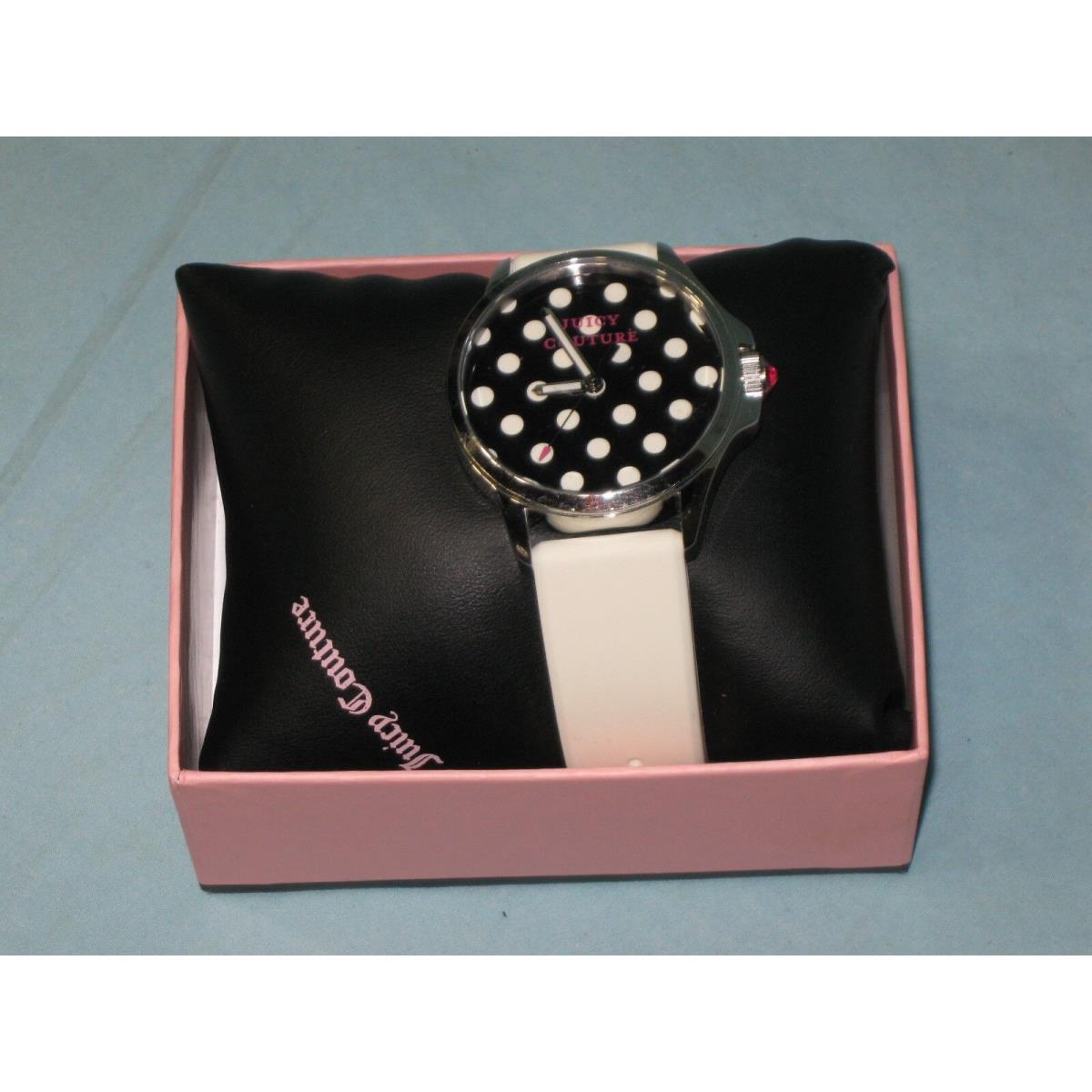 Juicy Couture watch  - Black Face, White Dial, White Band 1