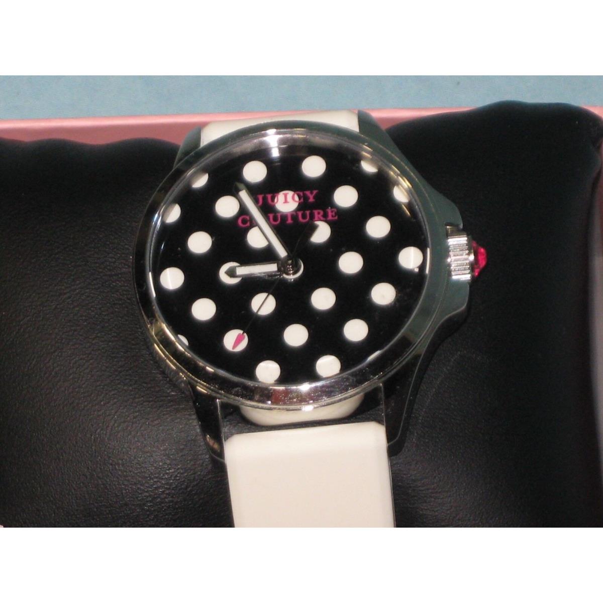 Juicy Couture watch  - Black Face, White Dial, White Band 2
