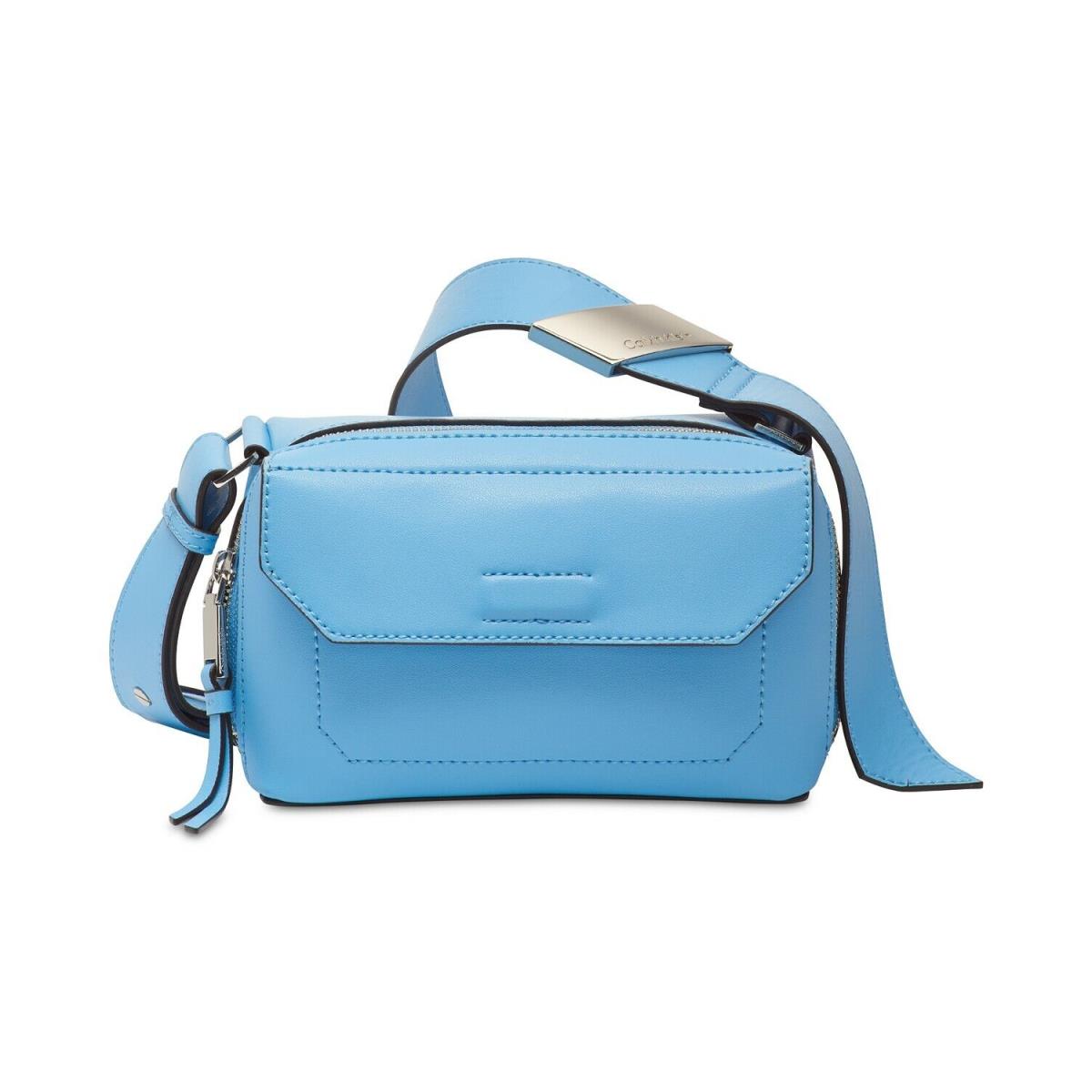 Calvin Klein Shoulder Bag Karsyn Crossbody Leather Shoulder Bag Faded Blue