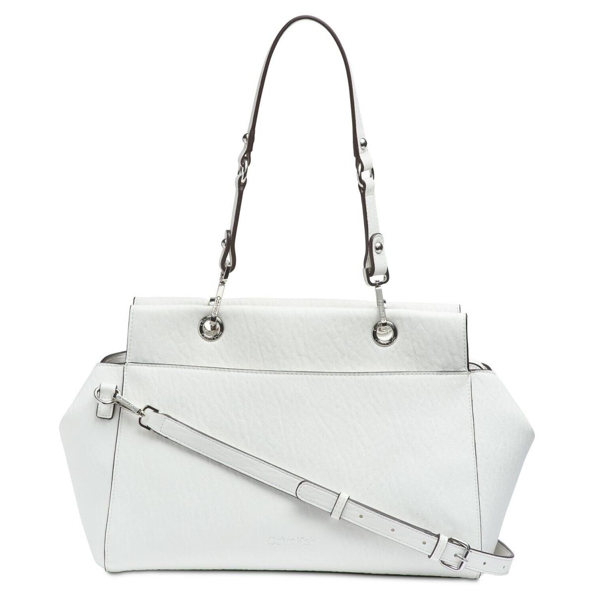 Calvin Klein Sonoma Satchel Bag Bubble Lamb Novelty Satchel White/silver - Lining: Silver, Hardware: Silver