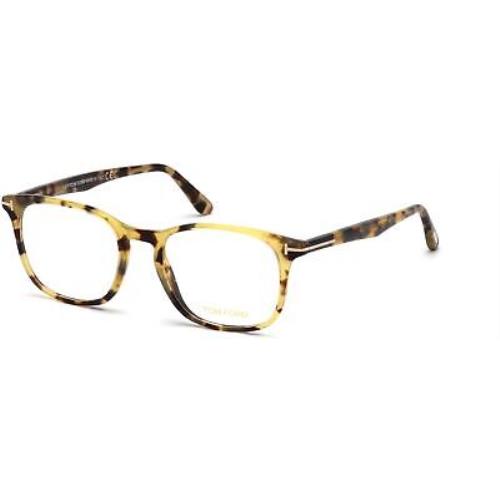 Tom Ford TF 5505 FT5505 Shiny Blonde Havana Rose Gold t Logo 053 Eyeglasses