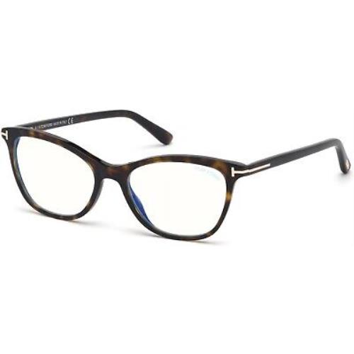 Tom Ford TF 5636 FT5636 -B Shiny Classic Dark Havana Rose Gold 052 Eyeglasses