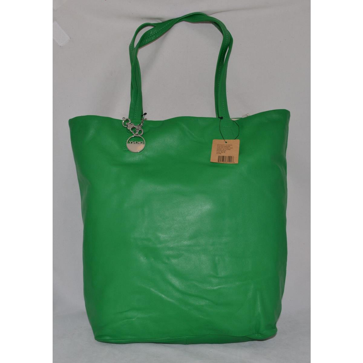 Dkny Pure Soft Leather Large Shopper Summer Bag Tote Purse Handbag Sac Green