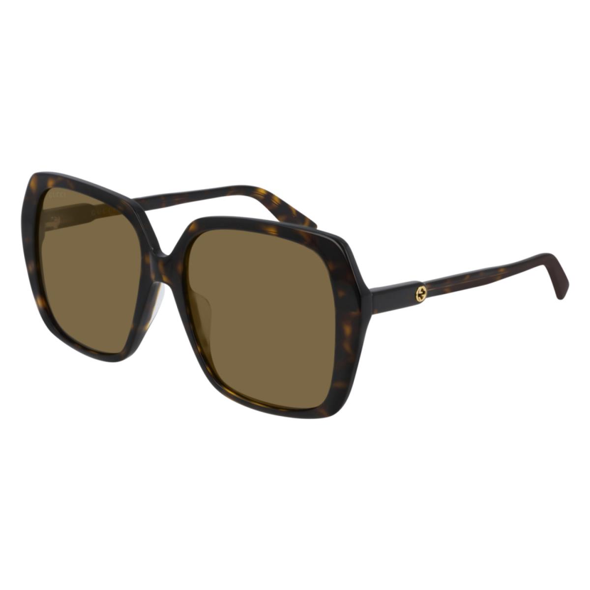 Gucci GG0533SA Fashion Square Sunglasses 56mm 002 Brown Havana