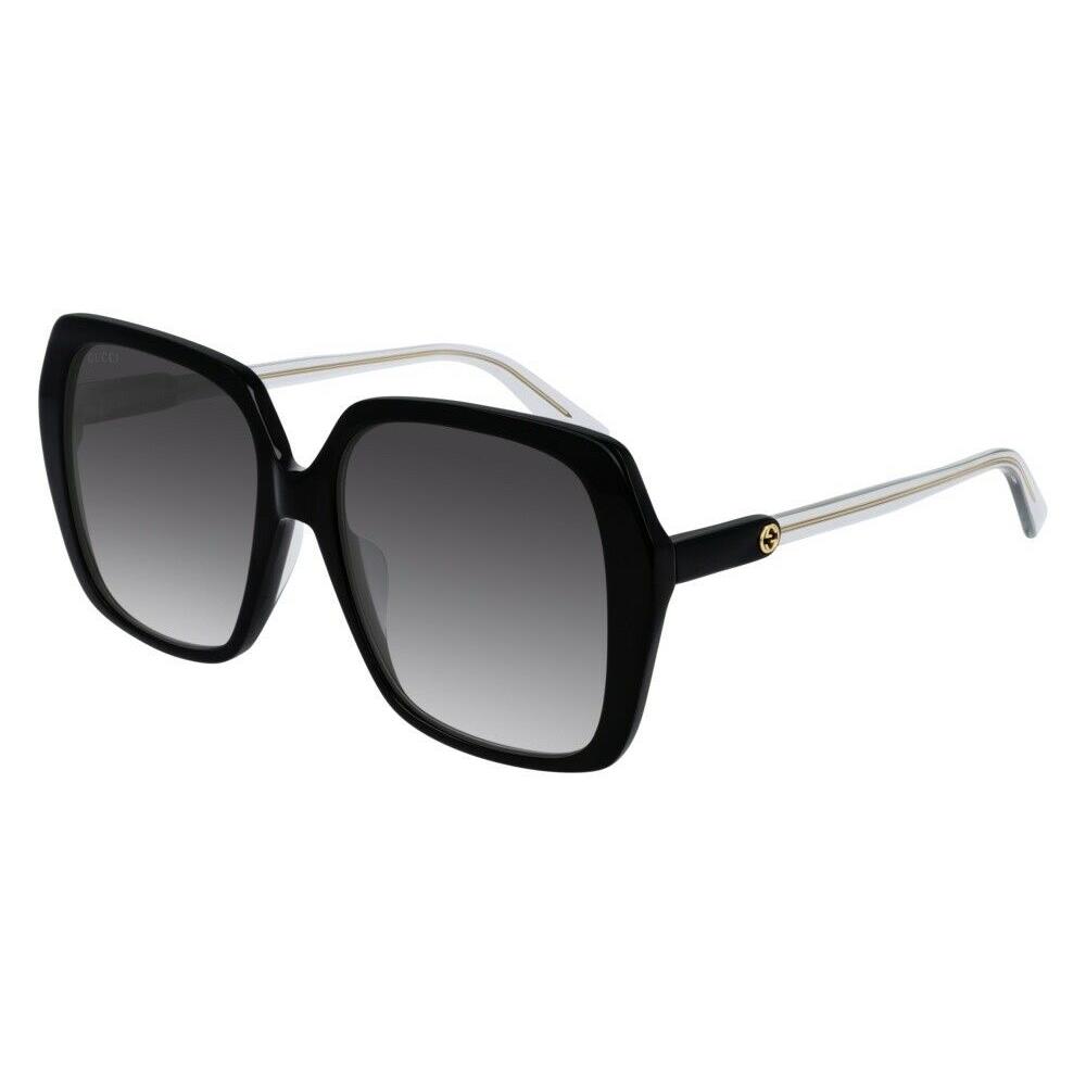 Gucci GG0533SA Fashion Square Sunglasses 56mm 005 Black Black Blue