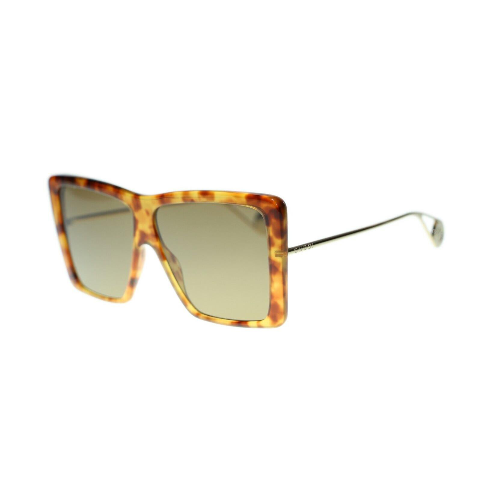 manual Memorize fry Gucci GG0434S 001 002 003 Square Frame Sunglasses | 889652476100 - Gucci  sunglasses - Brown Frame, Beige Lens | Fash Direct
