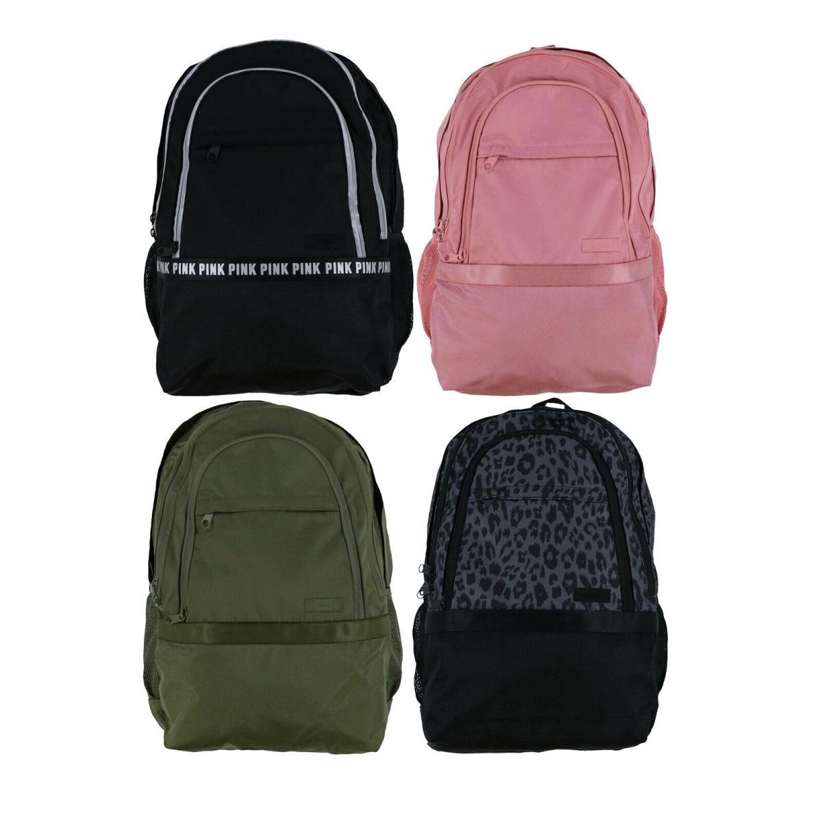Victoria`s Secret Pink Backpack Collegiate Bookbag Zip Pockets School Bag Vs