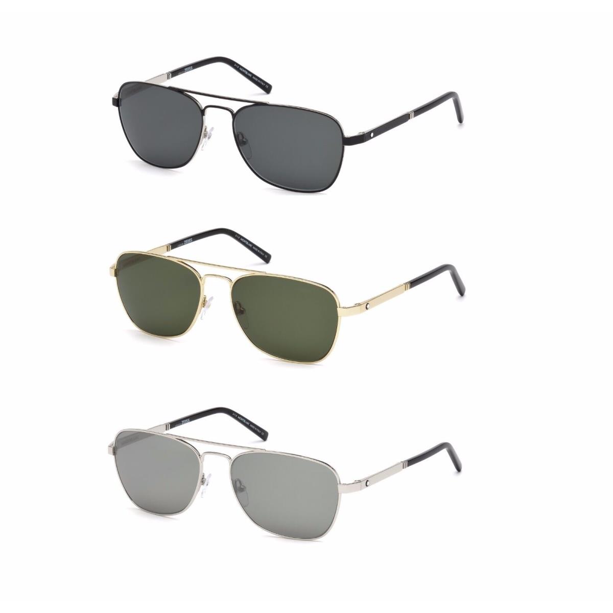 Montblanc Designer Men`s Black Green Shades Sunglasses MB649S Italy