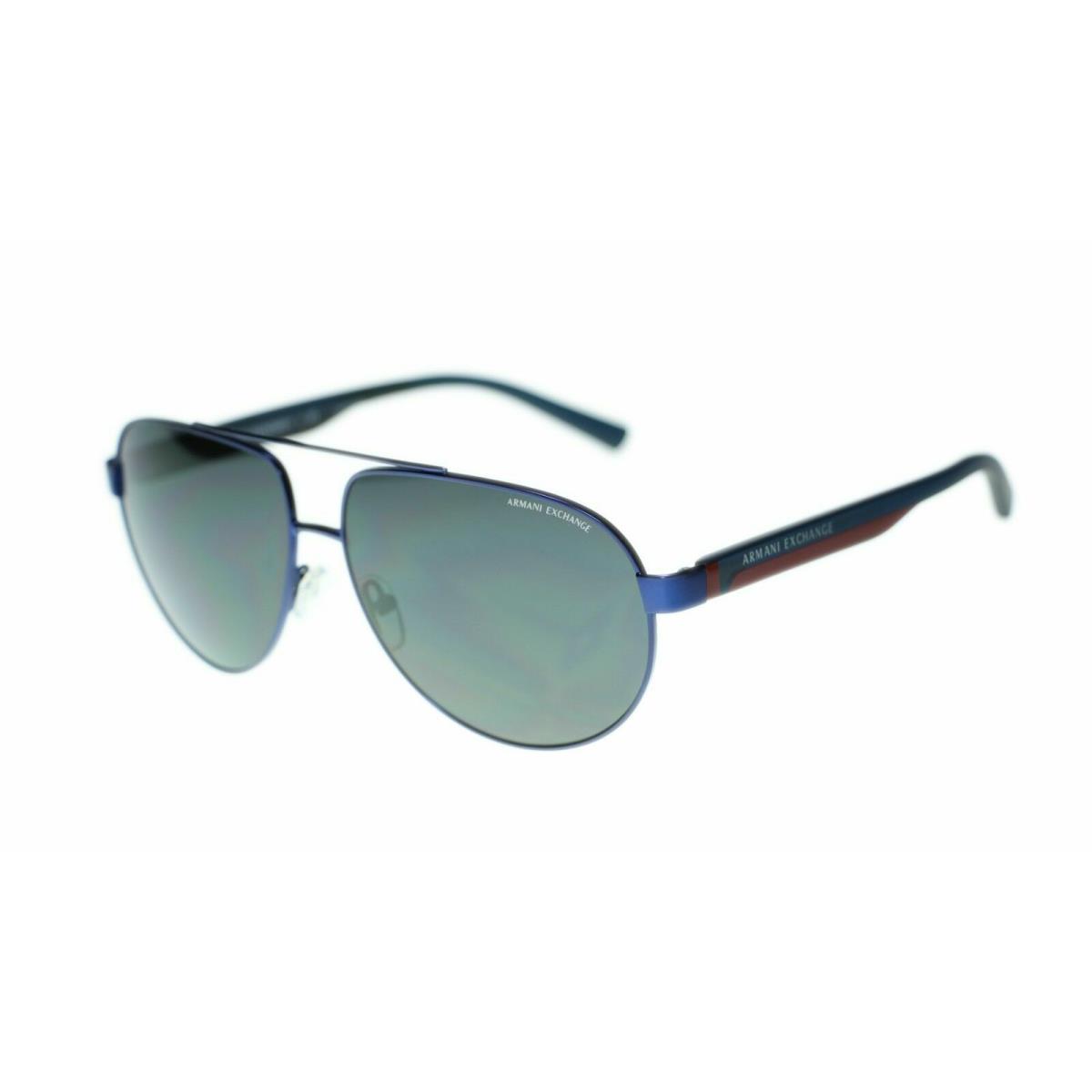 Armani Exchange Men Sunglasses AX2022 Metal Frame 60mm 609987 Matte Dark Blue