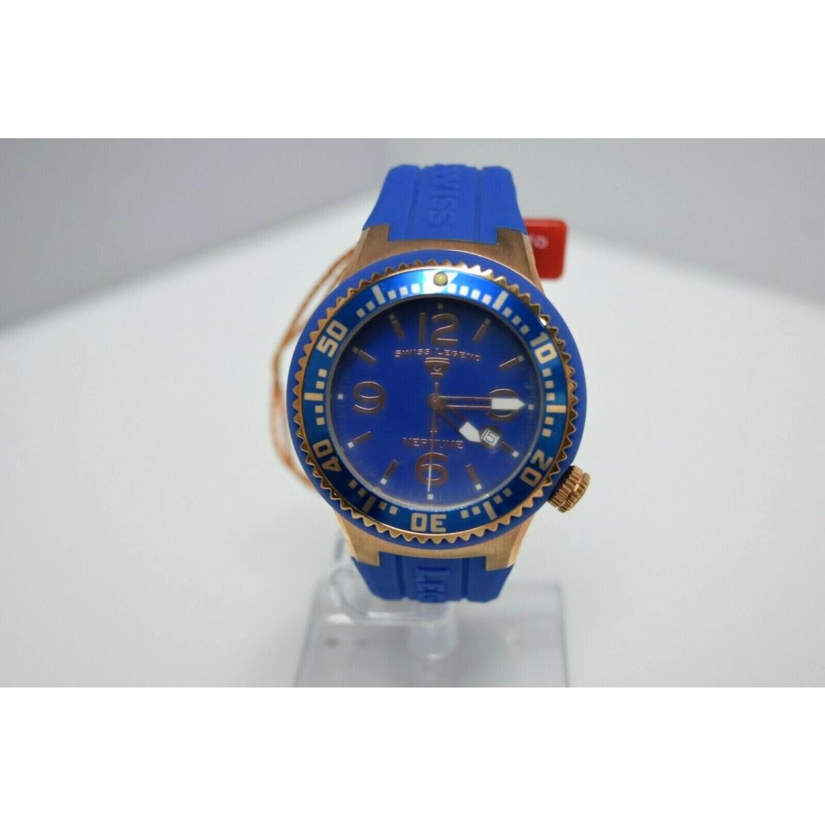 Swiss Legend Swiss Sapphitek 48mm SL-21848P Watch Blue/RG/Blue
