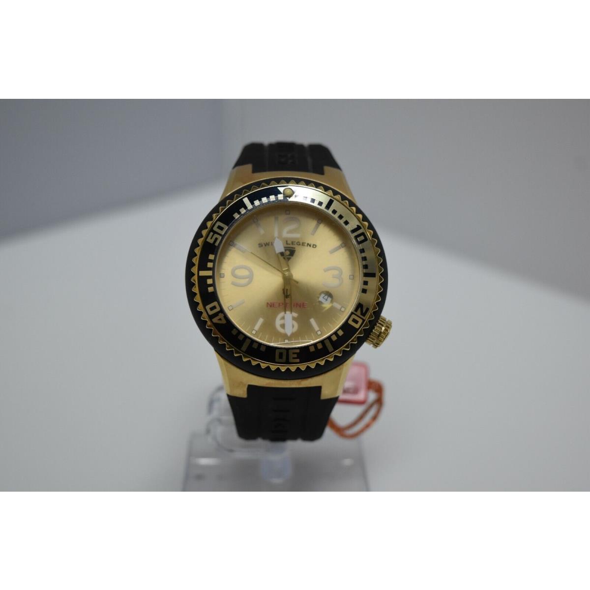 Swiss Legend Swiss Sapphitek 48mm SL-21848P Watch Black/YG/Gold