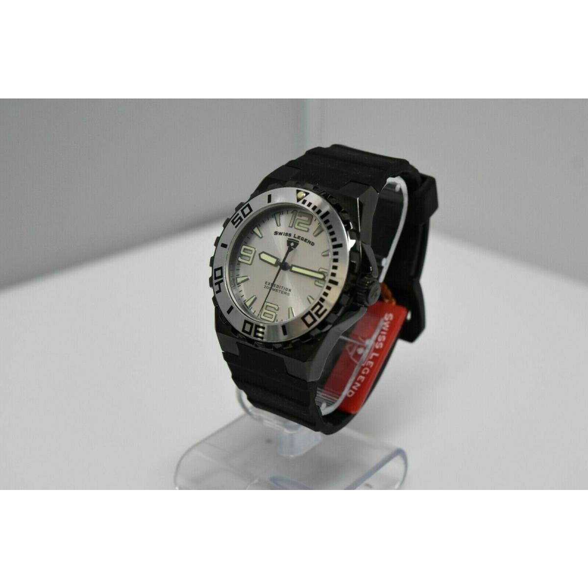 Swiss Legend Expedition Sapphitek 48mm 200M SL 10008 Watch Black