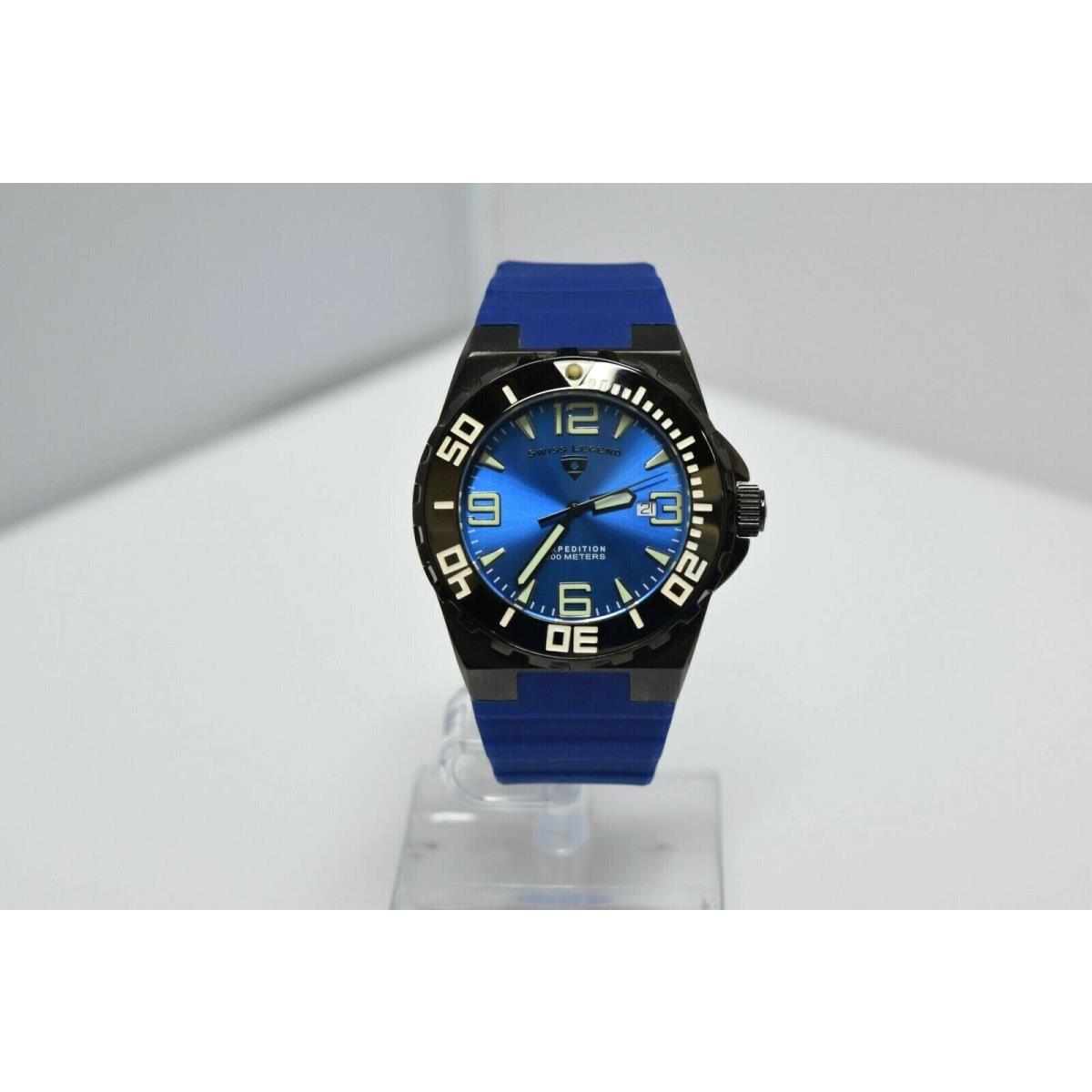 Swiss Legend Expedition Sapphitek 48mm 200M SL-10008 Watch Blue/Black