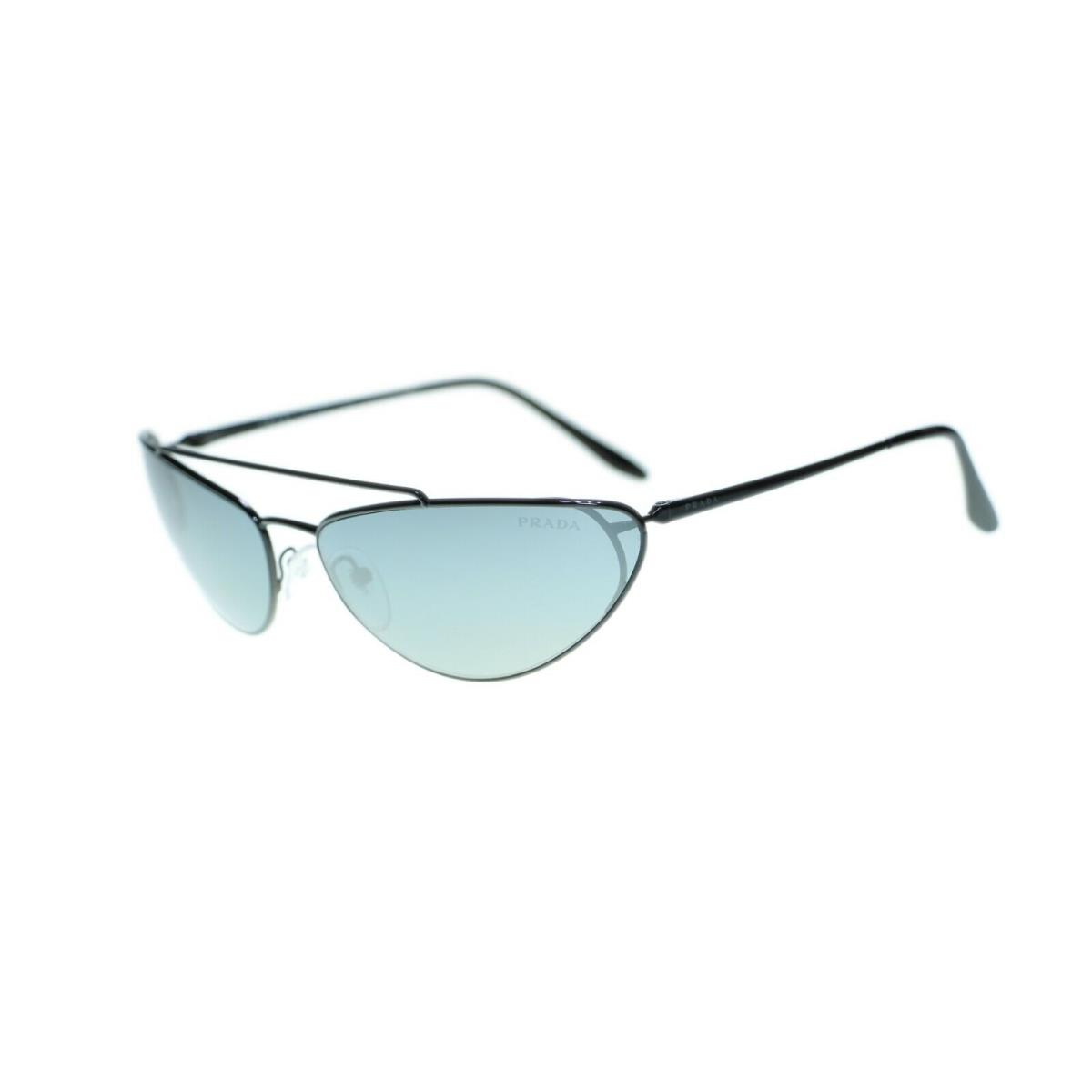 Prada PR62VS Catwalk Metal Frame Cateye Sunglasses - Black Frame, Grey Black Lens