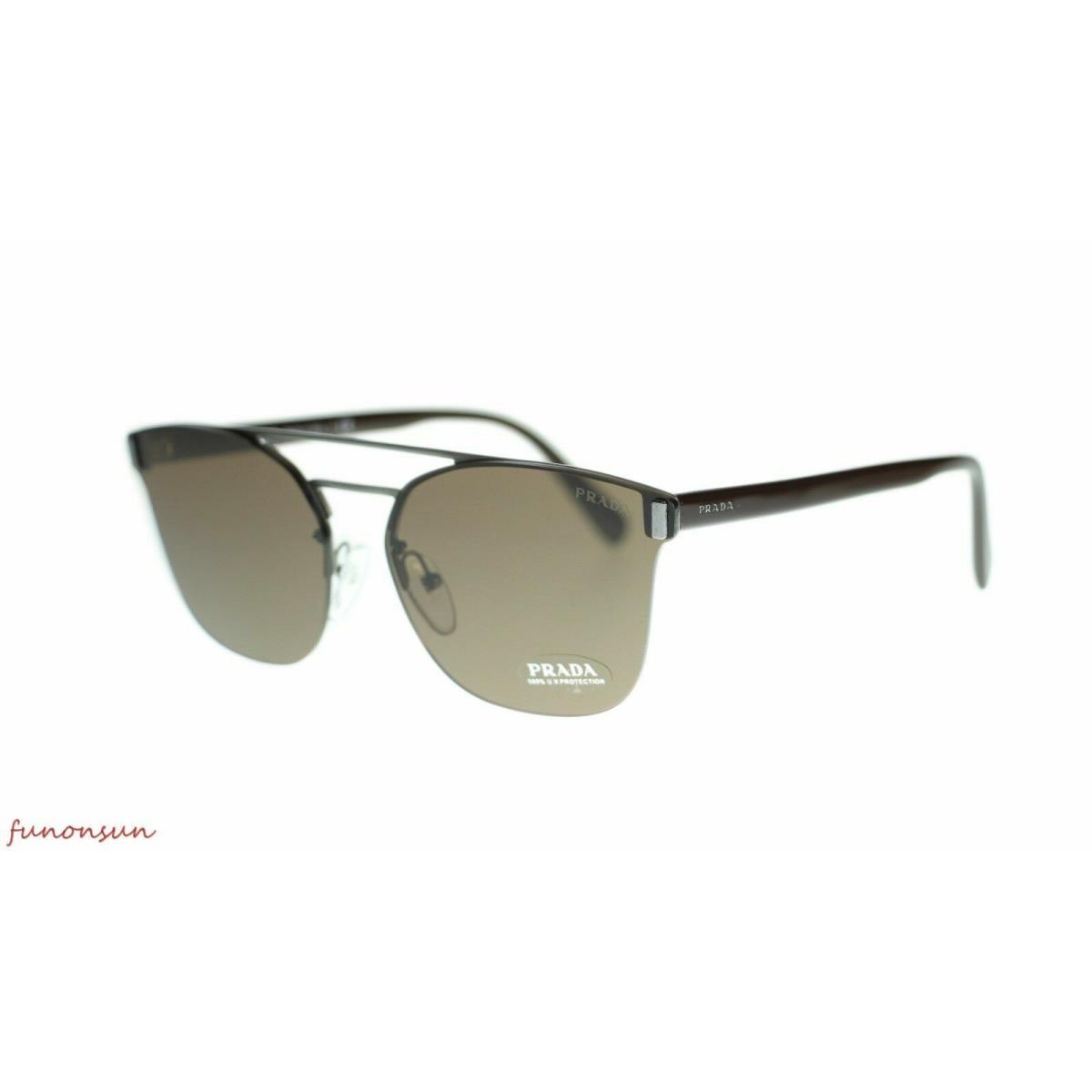 Prada Men`s Sunglasses PR67TS 63mm 5AV8C1 Gunmetal Brown