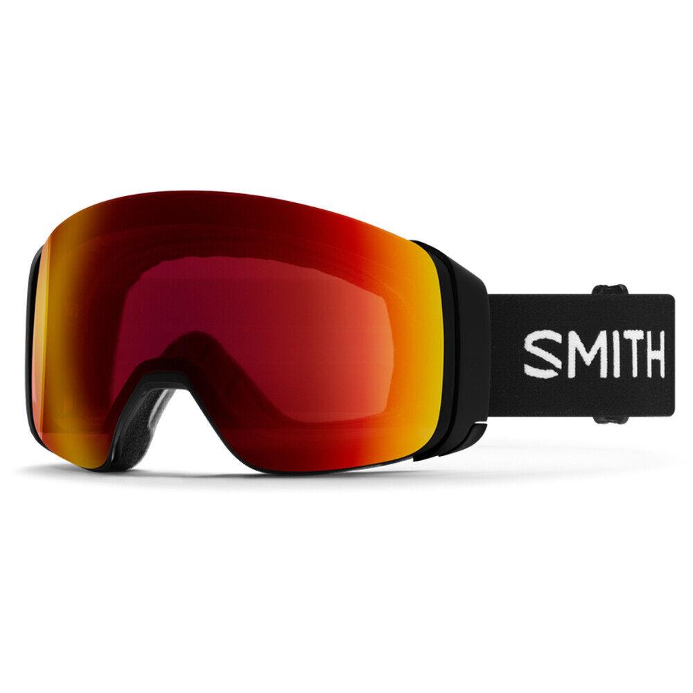 Smith Optics 4D Mag Snow Goggles Chromapop Birdseye Vision Black/Sun Red Mirror, `21