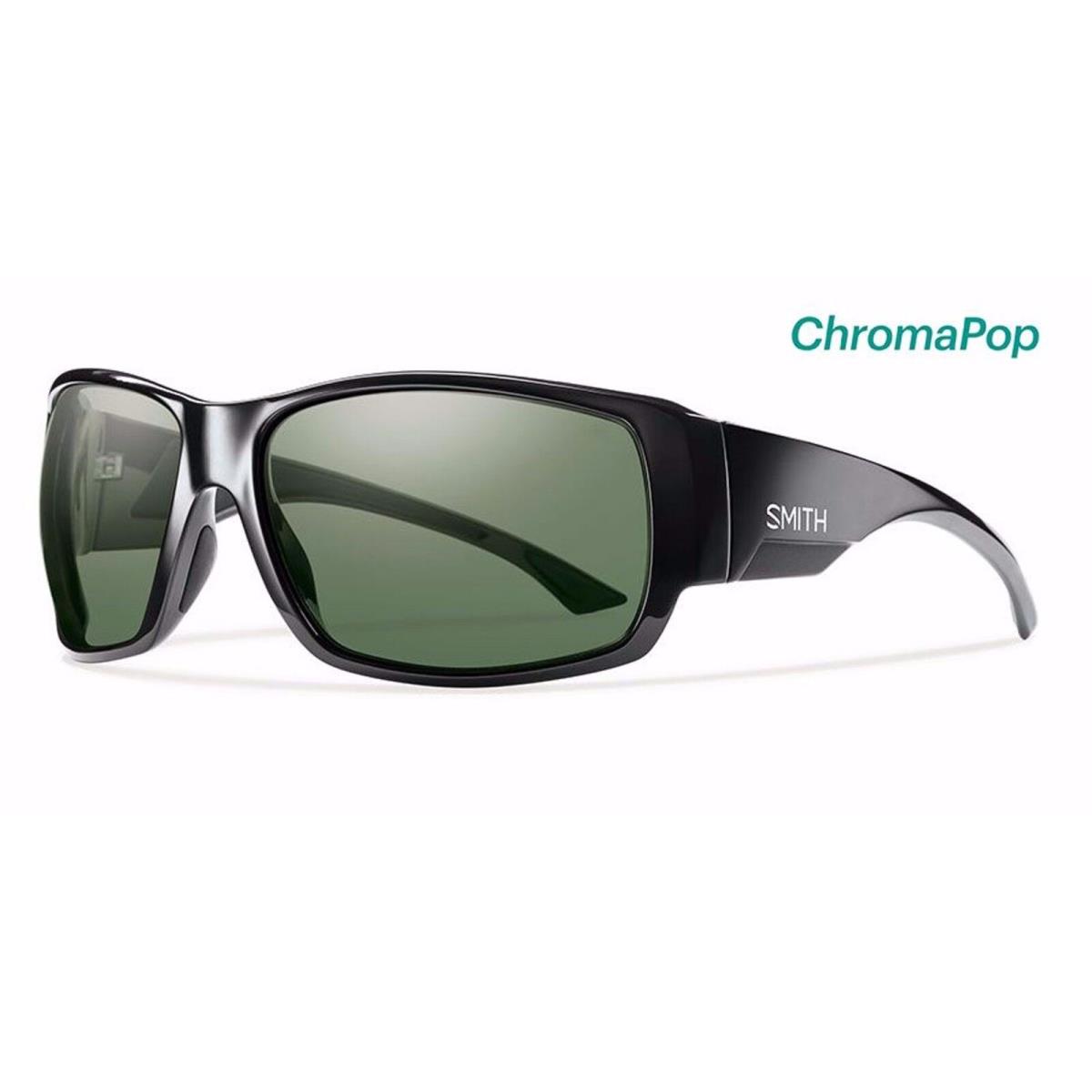Smith Optics Men`s Dockside Sunglasses Black Chromapop Polarized Gray Green