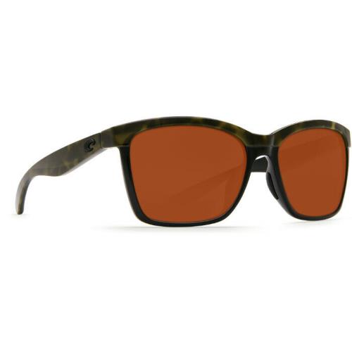 Costa Del Mar Anaa Women`s Sunglasses - Polarized ShinyOliveTort-Black/Copper