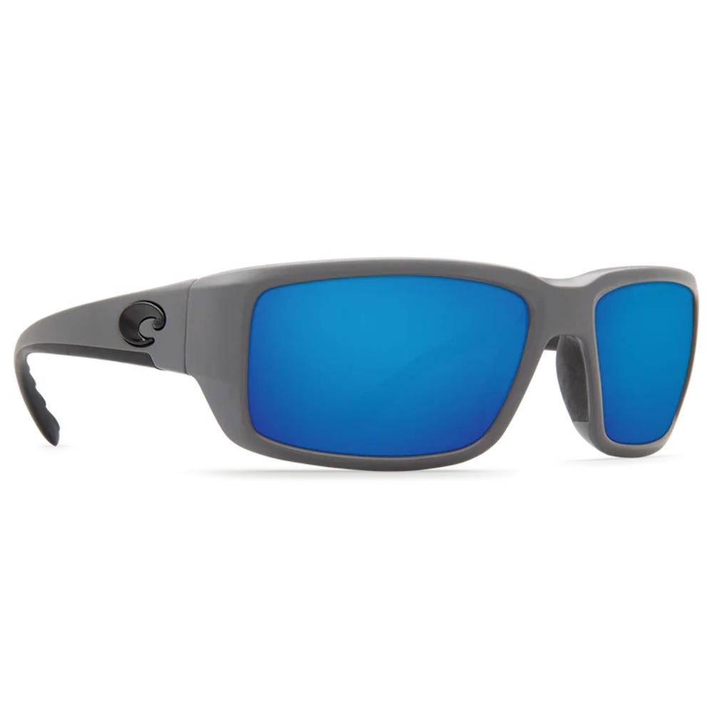 Costa Fantail Polarized Sunglasses - Matte Gray Frame Blue Mirror Glass Lens