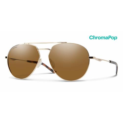 Smith Optics Westgate Aviator Sunglasses - Chromapop Polarized Gold/Brown