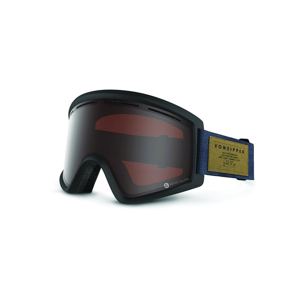 Vonzipper Cleaver Adult Ski / Snowboard Goggles Multiple Colors Sin Charcoal Satin/Persimmon Chrome