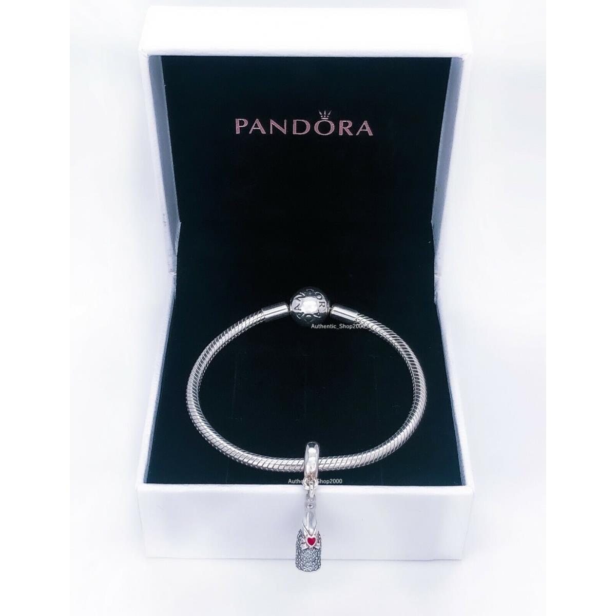 Pandora 925 Sparkling Wine Bottle Celebration Charm Pendant 792152CZ Silver