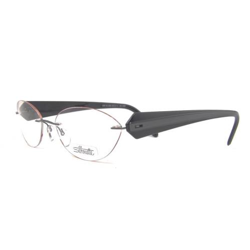 Silhouette 6699 Unisex Rimless Oval 6051 6052 6053 Eyeglasses Light Frames Black, Gray & Gunmetal (6053)