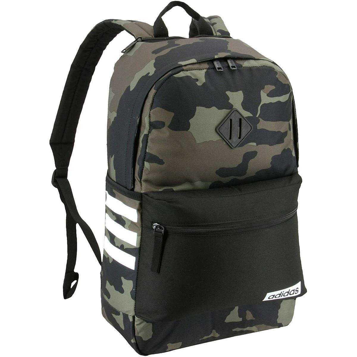 Adidas Classic 3-Stripes 3 Backpack Legacy Green Camo/Black