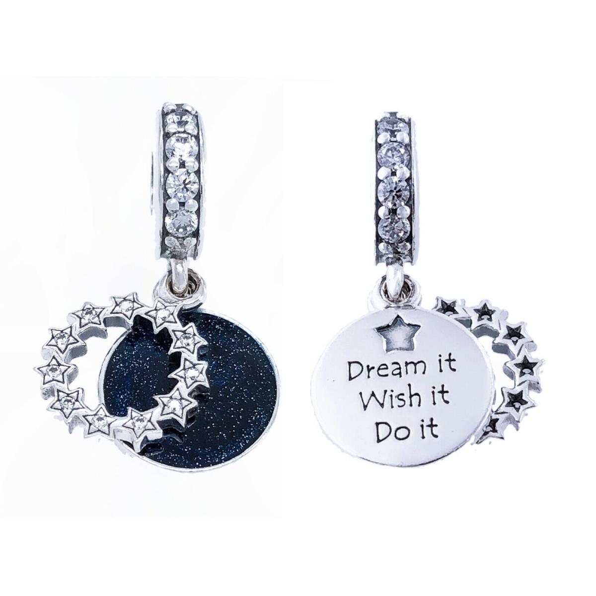 Pandora Inspirational Sparkle Stars Charm Pendant 798433C01 Blue