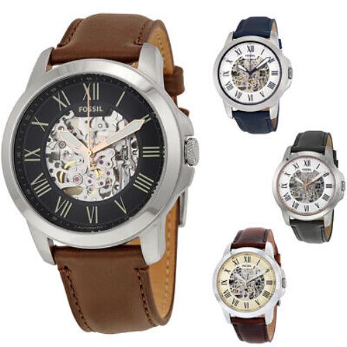 Fossil Automatic Grant Leather Men`s Watch