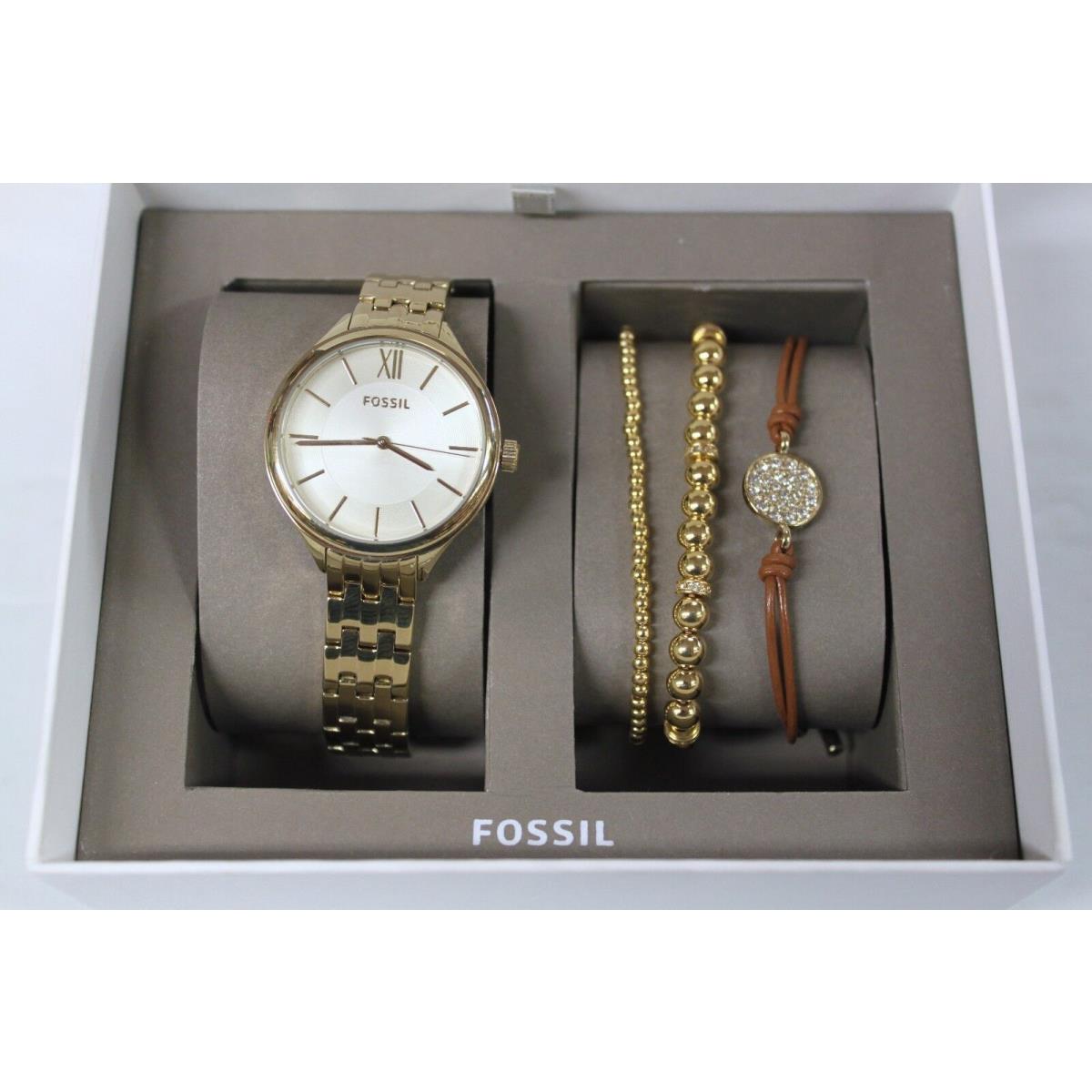 Fossil BQ3079SET Silver / BQ3153SET Gold or BQ3078SET Rose Gold For Women Golden Tone Set