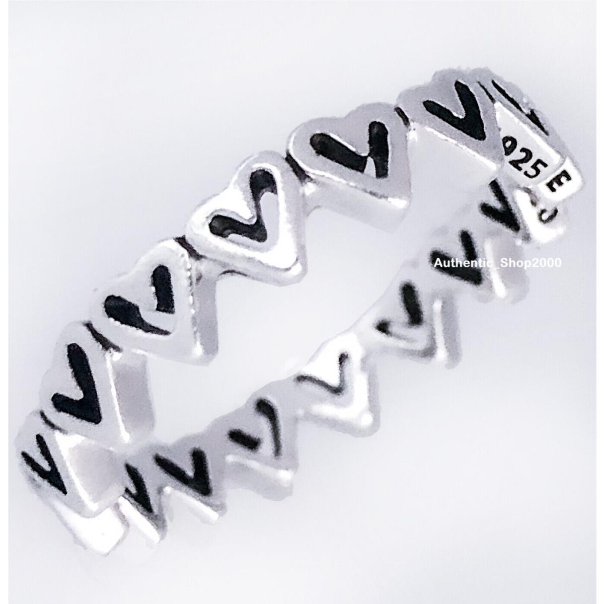 Pandora Rose Gold + 925 Freehand Hearts Ring 188696C00 198696C00 198696C00 Pandora Silver
