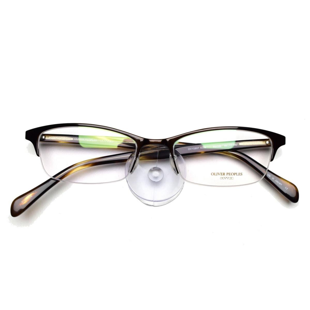 Oliver Peoples Eyeglasses Half Rimless Maryse 49-17-140 1089T 5074 Brown Tortoise