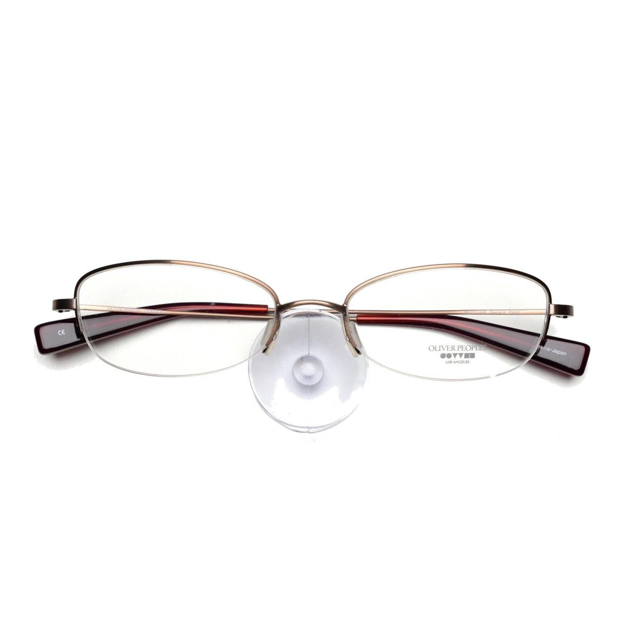 Oliver Peoples Eyeglasses Half Rimless Georgina 50-17-135 - Frame: Brown