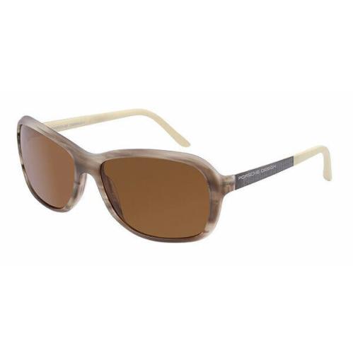 Porsche Men`s Unisex Sunglasses Fashion Stylish Black Brown Red Made in Italy P8558 D