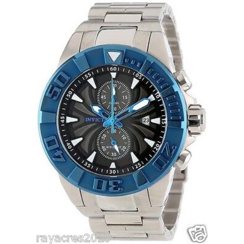 Invicta Men`s 12309 Pro Diver Chronograph Black Textured Dial Stainless Steel